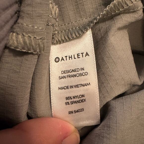 ATHLETA Womens Mod Trekkie Crop Woven Pull-On Zip Ankle Pants Grey Size 6 Active - Picture 8 of 9